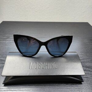 BLACK MOSCHINO WOMEN'S SUNGLASSES MOS056/S 0807 GB